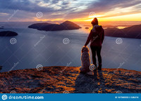 adventurous-girl-hiking-top-mountain-dog-adventurous-girl-hiking-top-mountain-dog-colorful-167580555